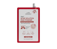 LUXE ORGANIX 2 in 1 Acne Solution Mud Powder Overnight Pimple Treatment 9g