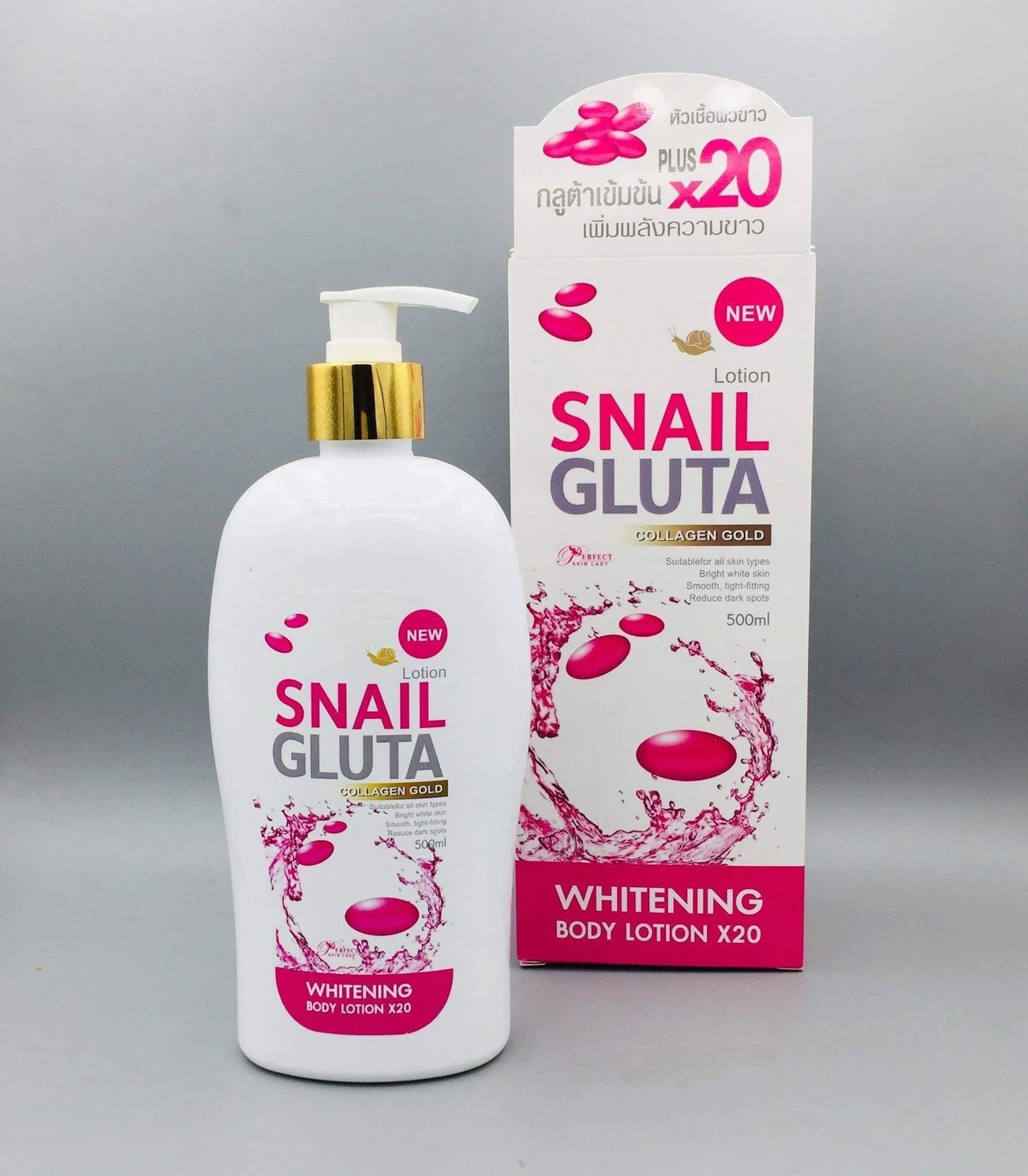 Snail Gluta Collagen Gold Whitening Body Lotion 500ml