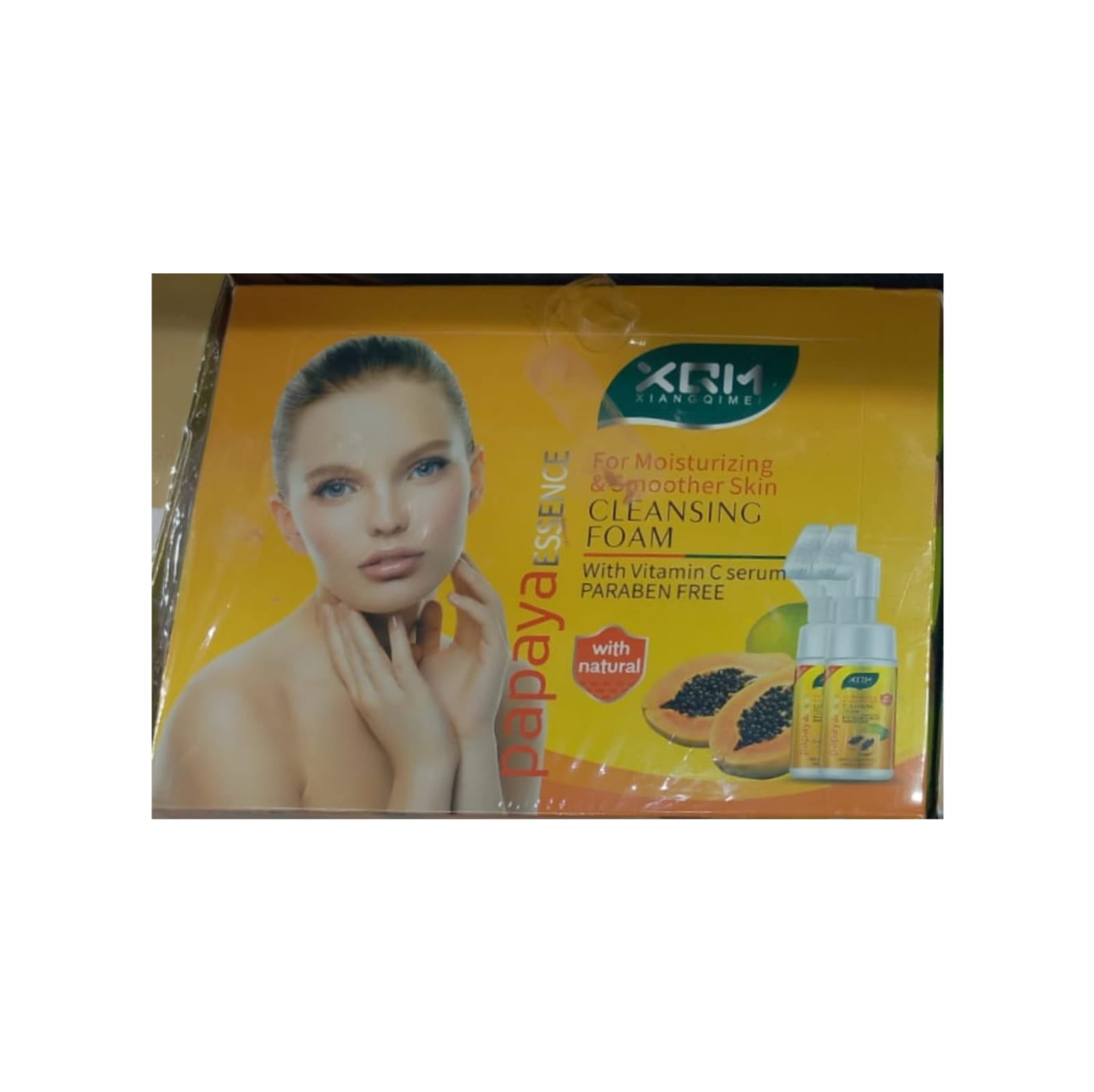 XQM Cleansing Foam Papaya Essence With Vitamin C Serum