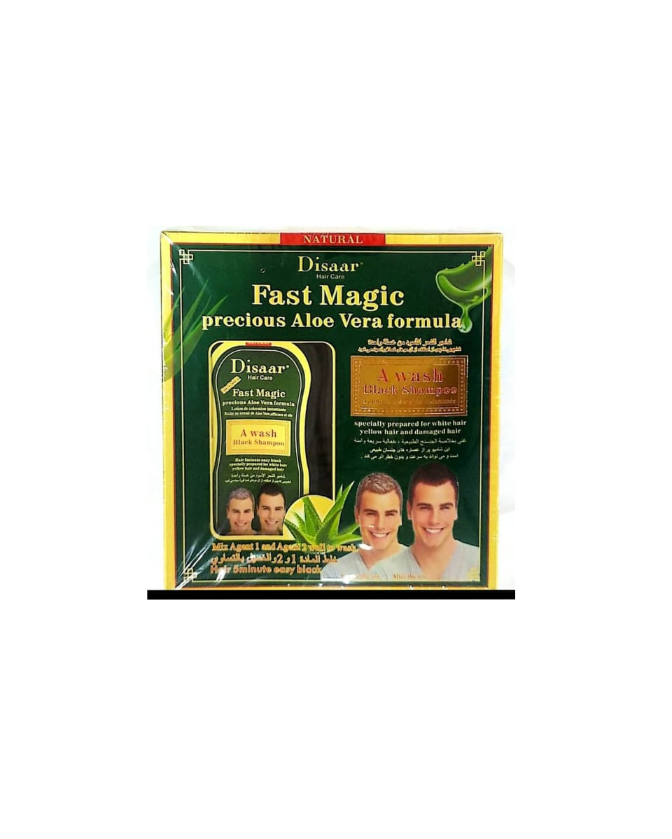 Disaar Hair Care Fast Magic Precious Aloe Vera Formula A Wash Black Shampoo
