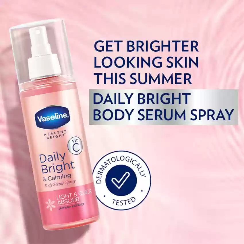 Vaseline Daily Bright & Calming Body Serum Spray Light & Quick Absorb