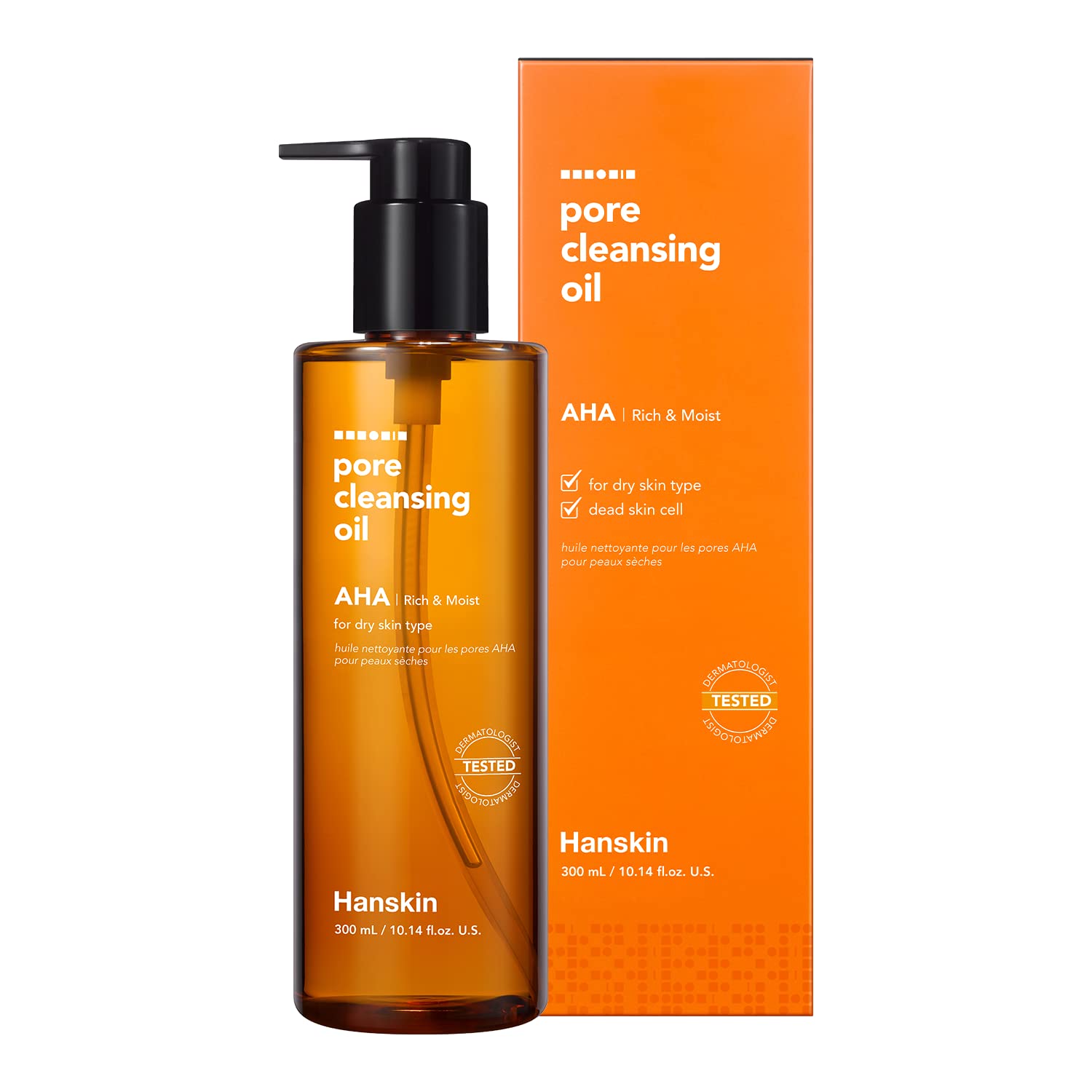 Hanskin Pore Cleansing Oil AHA Rich & Moist 300ml