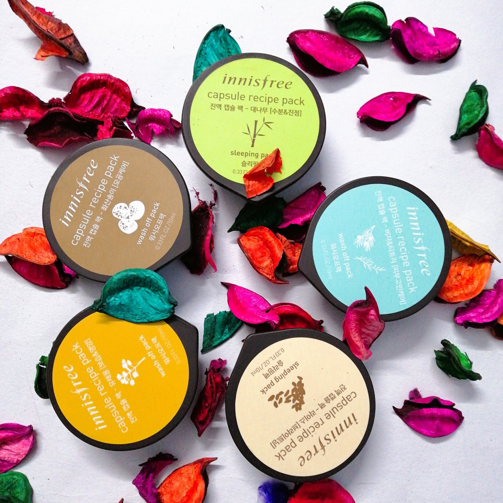 INNISFREE Capsule Recipe Pack 10ml / Green tea / Bija&Tea Tree