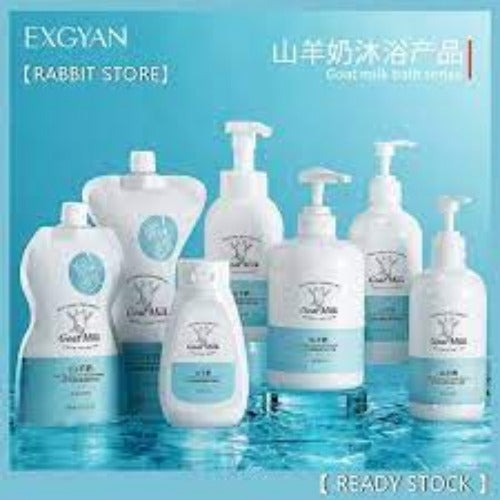 GOAT MILK BODY WASH Mousse Shower Gel HAIR MASK 2 in 1 BODY SHAMPOO (REFILL POUCH)