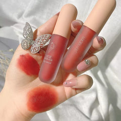 Makeup Ice Cream Lip Mud Matte Velvet Lip Glaze Matte Non-stick Cup Student Daily Plain Lipstick