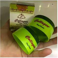 Green Color bottle package 701Collagen Plus Vit E whitening Freckle Moisturizing Day and Night cream