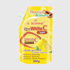A Bonne Papaya & Lemon Spa White Vitamin C Salt 350gm-Bonne spa white C salt