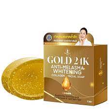Precious Skin Gold 24K Anti-Melasma Whitening Collagen Facial Soap 50g