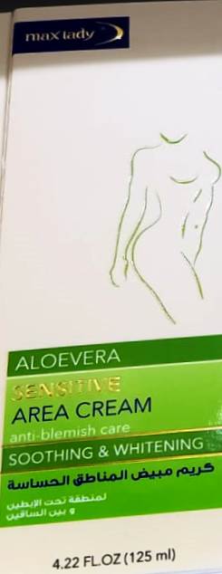 Max Lady Aloevera Sensitive Area Cream Soothing & Whitening 125ml