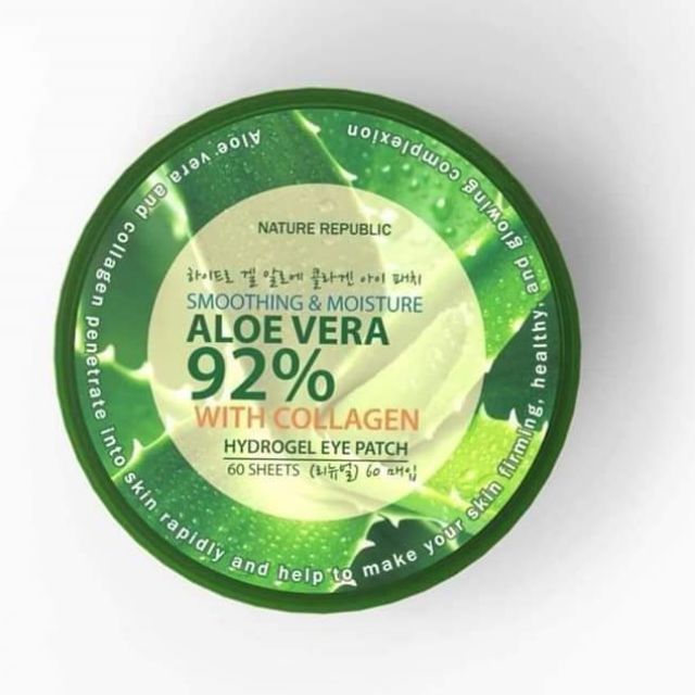 Nature Republic Smoothing & Moisture Aloe Vera Hydrogel Eye Patch With Collagen