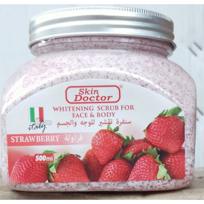 Skin Doctor Whitening Scrub For Face & Body Strawberry 500ml