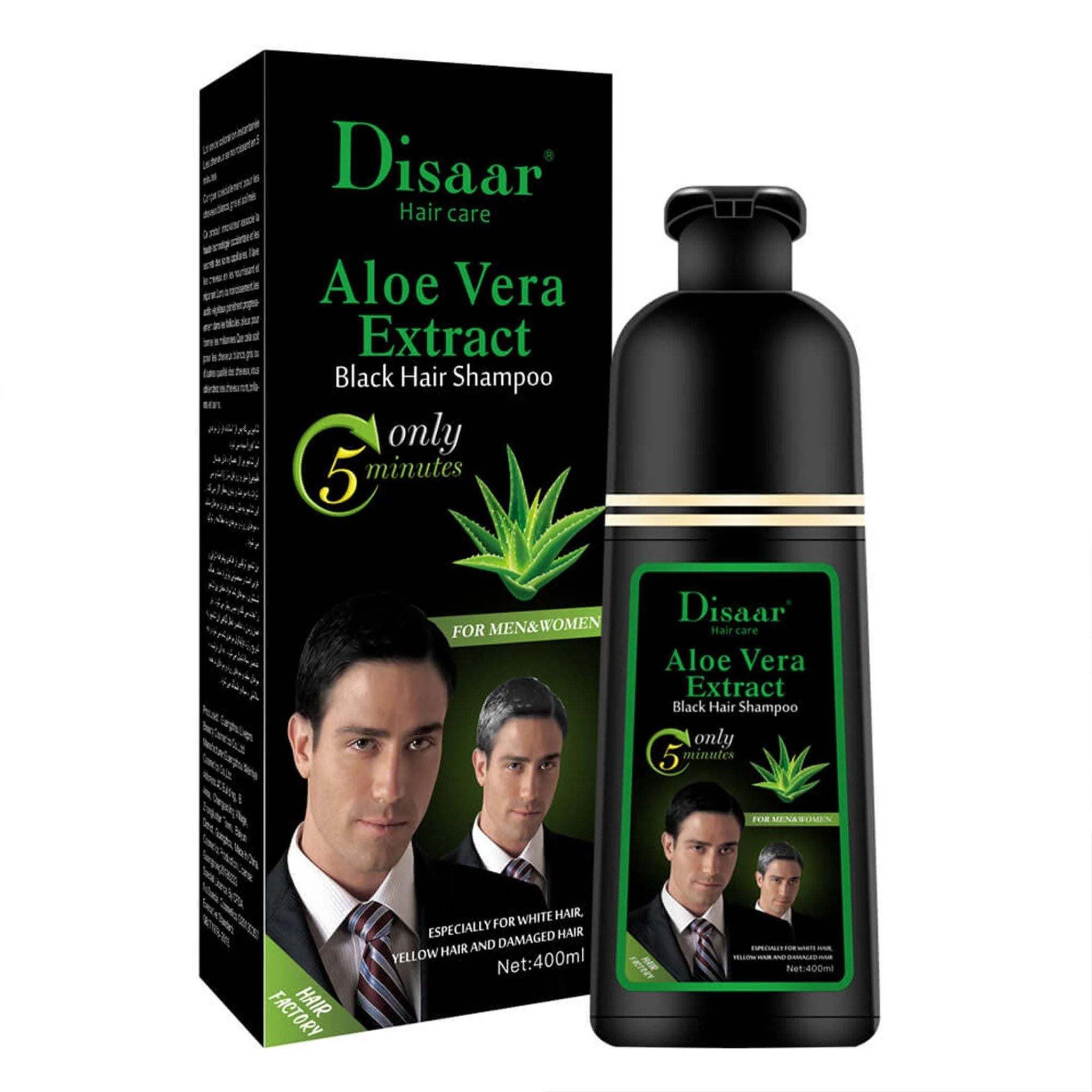 Disaar Aloe Vera Extract Black Hair Shampoo 400ml