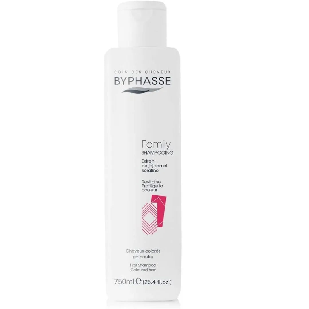 Byphasse Family shampoo jojoba extract and keratin coloured hair 750ml