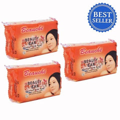 Beauche Beauty Bar Facial And Body Soap (90g ) Pack of 3 saffronskins