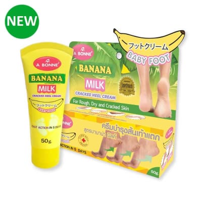 A Bonne Banana Milk Cracked Heel Cream Baby Foot 50gm saffronskins.com