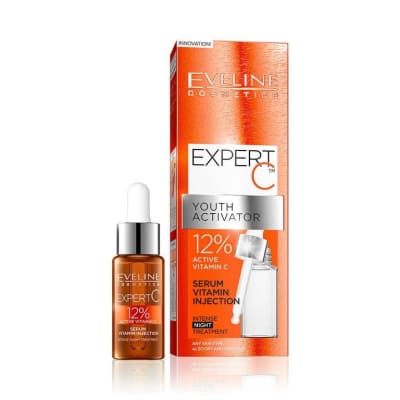 Eveline Expert C Youth Activator Serum Vitamin Injection Night 15ml saffronskins
