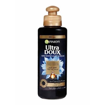 Garnier Ultra Doux Black Charcoal & Nigella Seed Oil Shine Booster Leave-In Cream 150ml saffronskins.com