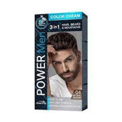 Joanna Power Men 3in1 Color Cream Natural Brown 04