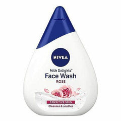 Nivea Milk Delights Face Wash Rose Sensitive Skin 100ml saffronskins