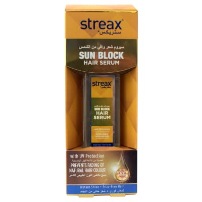 Streax Sun Block Hair Serum With UV Protection 45ml - saffronskins.com