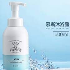 GOAT MILK BODY WASH Mousse Shower Gel HAIR MASK 2 in 1 BODY SHAMPOO (REFILL POUCH)