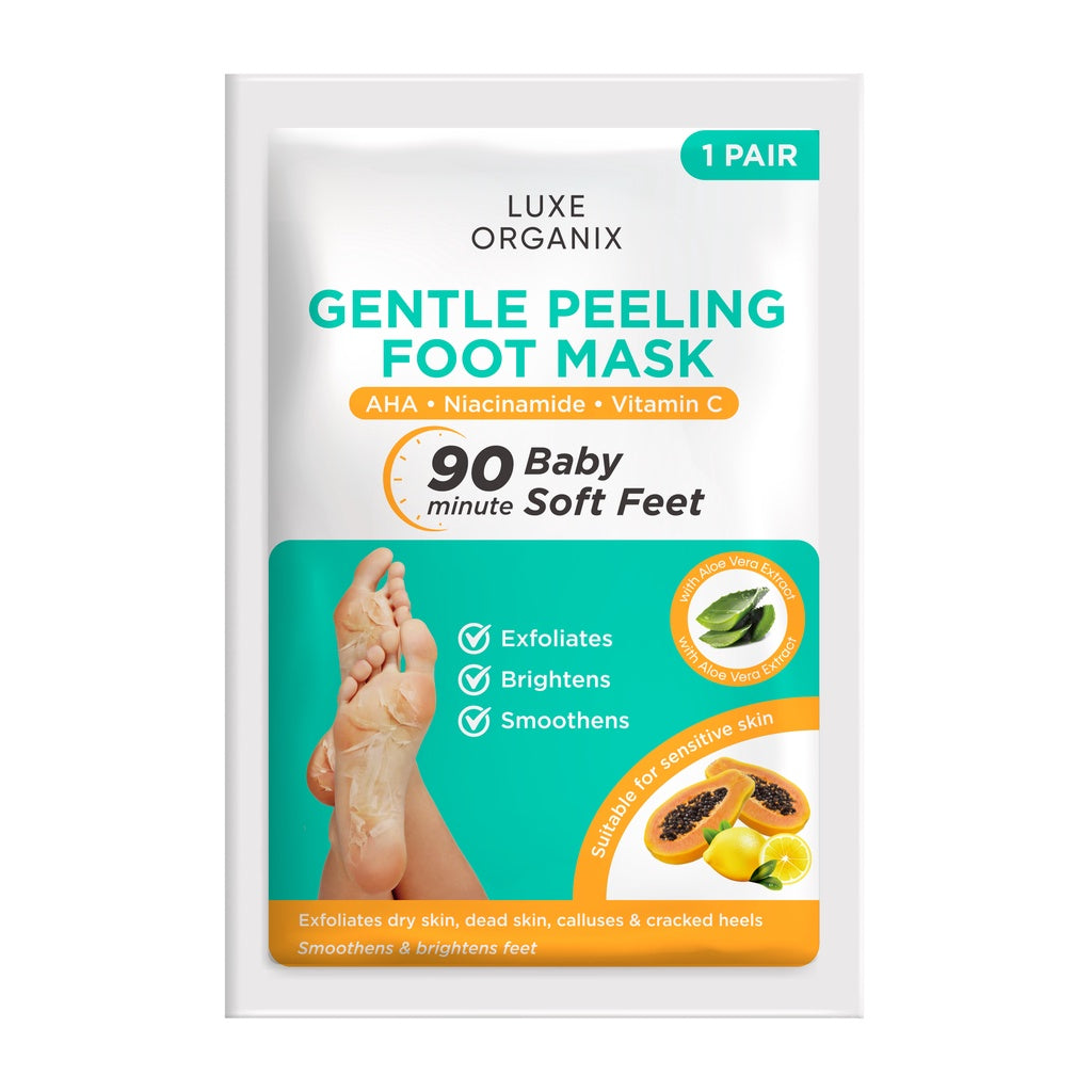 LUXE ORGANIX Gentle Peeling Foot Mask 1 Pair