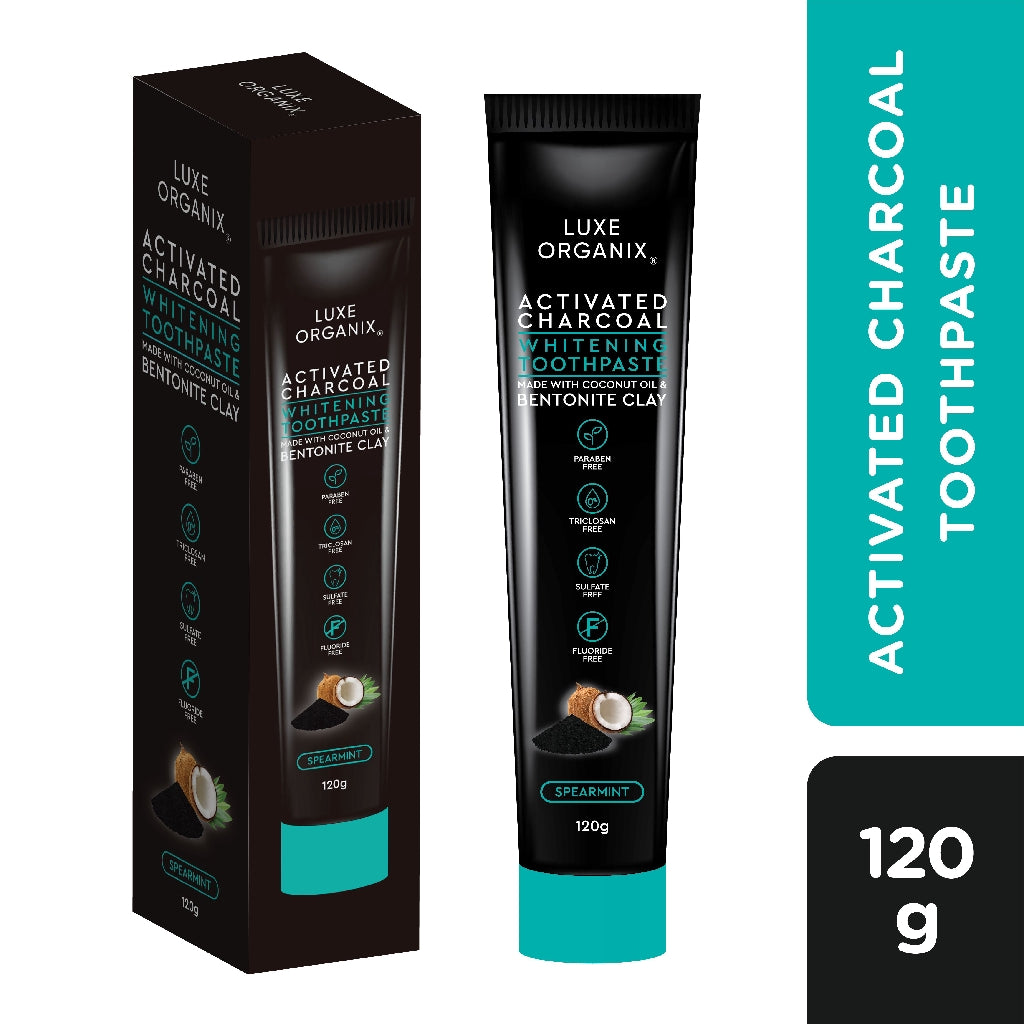 LUXE ORGANIX Activated Charcoal Toothpaste 120g