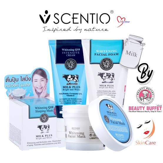 Beauty Buffet Scentio Milk Plus Whitening Q10 Facial Foam / Facial Mask / Sleeping Mask / Intensive Cream