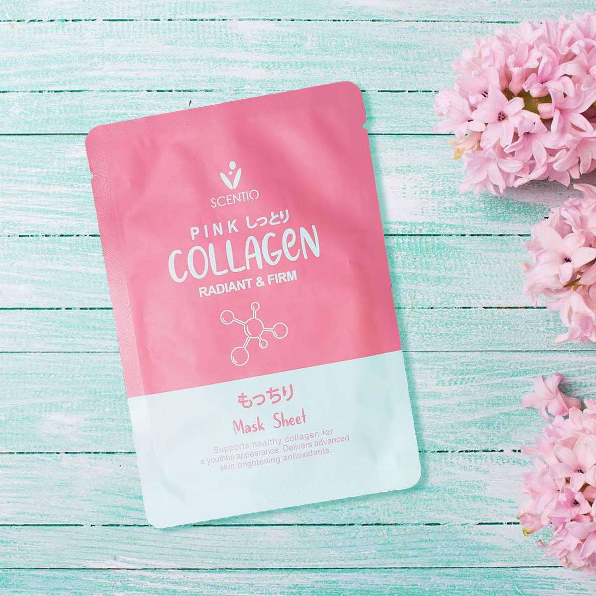 Beauty Buffet Scentio Pink Collagen Radiant & Firm Mask Sheet Skincare Whitening Facial Mask 1pcs