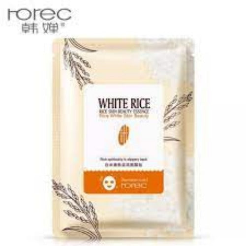 Rorec HCHANA White Rice Facial Mask Gohan Facial Moisturizing Skin Beauty Essence Hydrating Bright Masker Muka