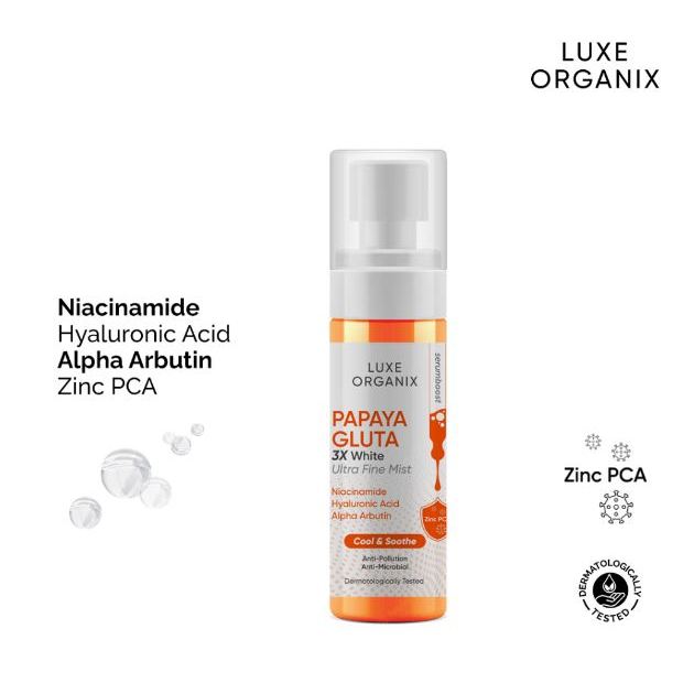 LUXE ORGANIX Papaya Gluta 3X White Ultra Fine Mist 80ml