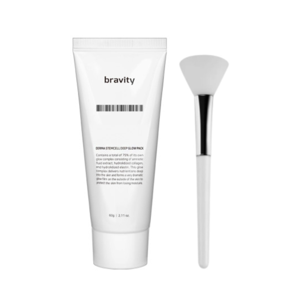 Bravity Korea Stemcell Deep Glow Mask(Moisture/Whitening/Glow/Antiwrinkle) Korean medical beauty brand Bravity Collagen Water Light Mask 60g