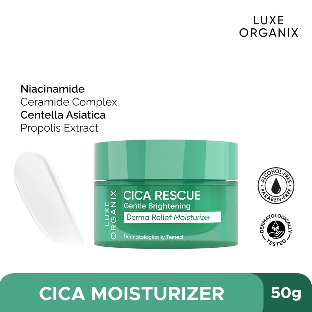 Luxe Organix Cica Rescue Gentle Brightening Derma Relief Moisturizer 5