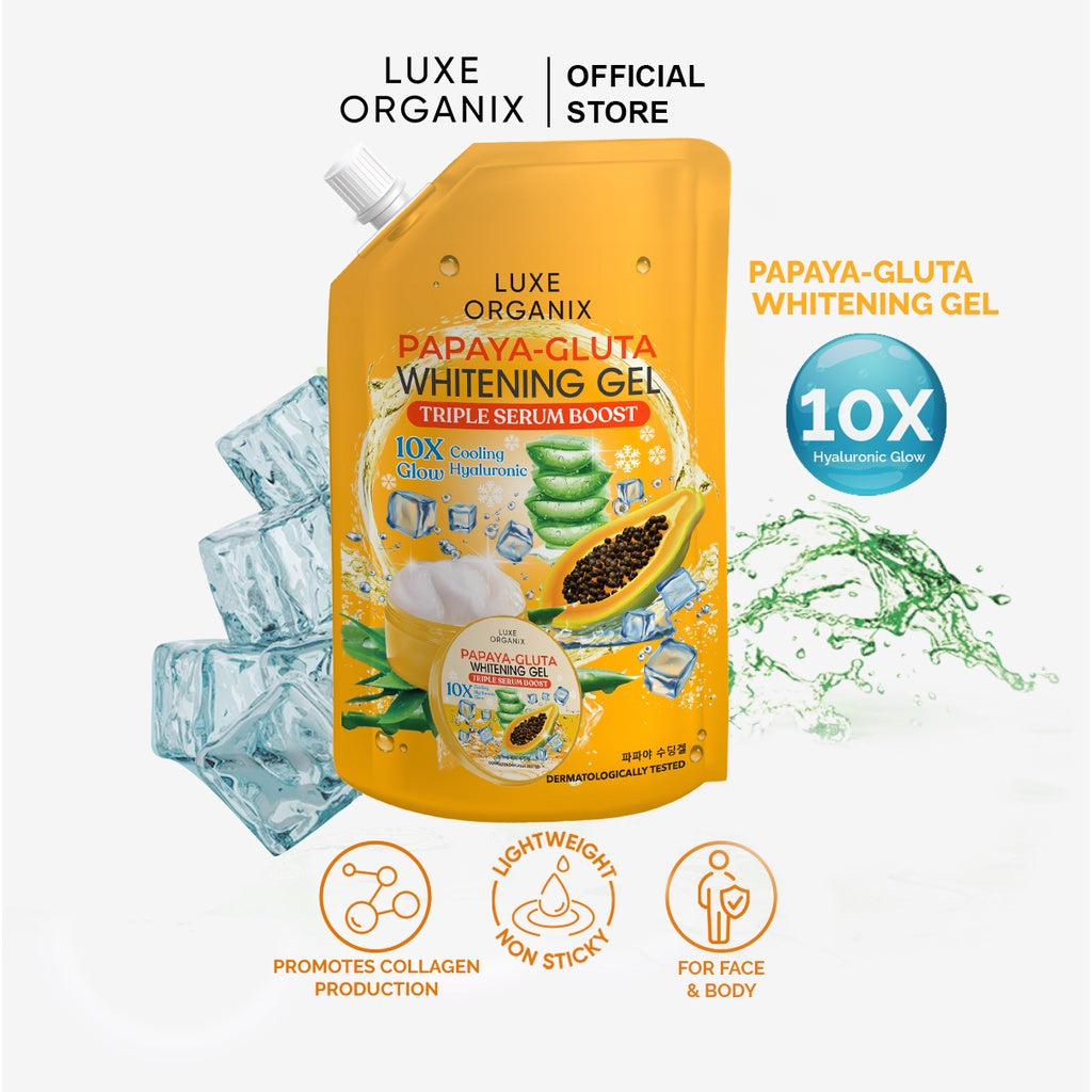 LUXE ORGANIX Papaya+Gluta Whitening Gel 200ml