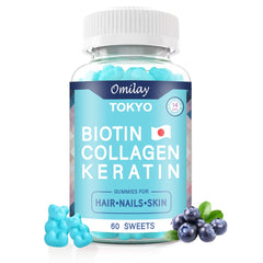 Omilay Tokyo Glutathione Gummies Whitening Skin Anti Aging Collagen Gummy Boost Energy Supplement