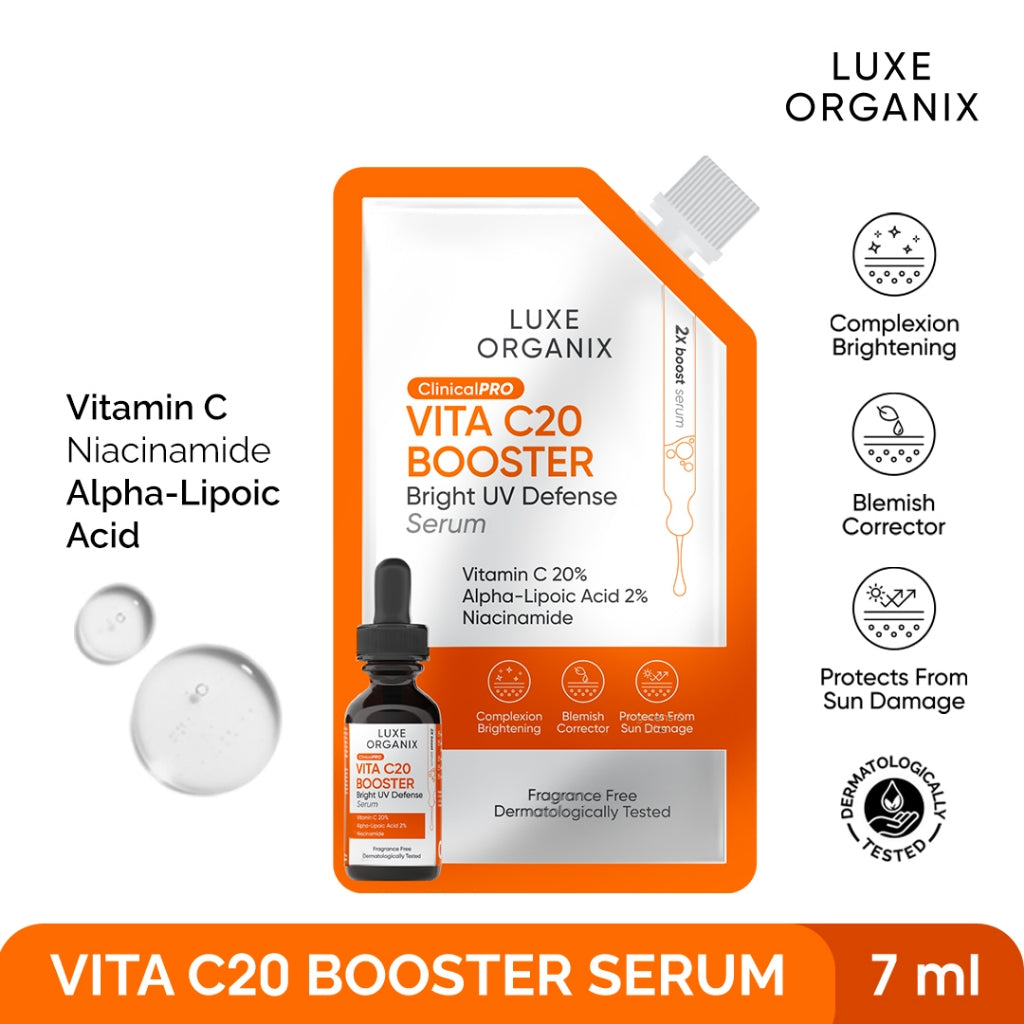 Luxe Organix ClinicalPRO Vita C20 Booster Bright UV Defense Serum 7ml