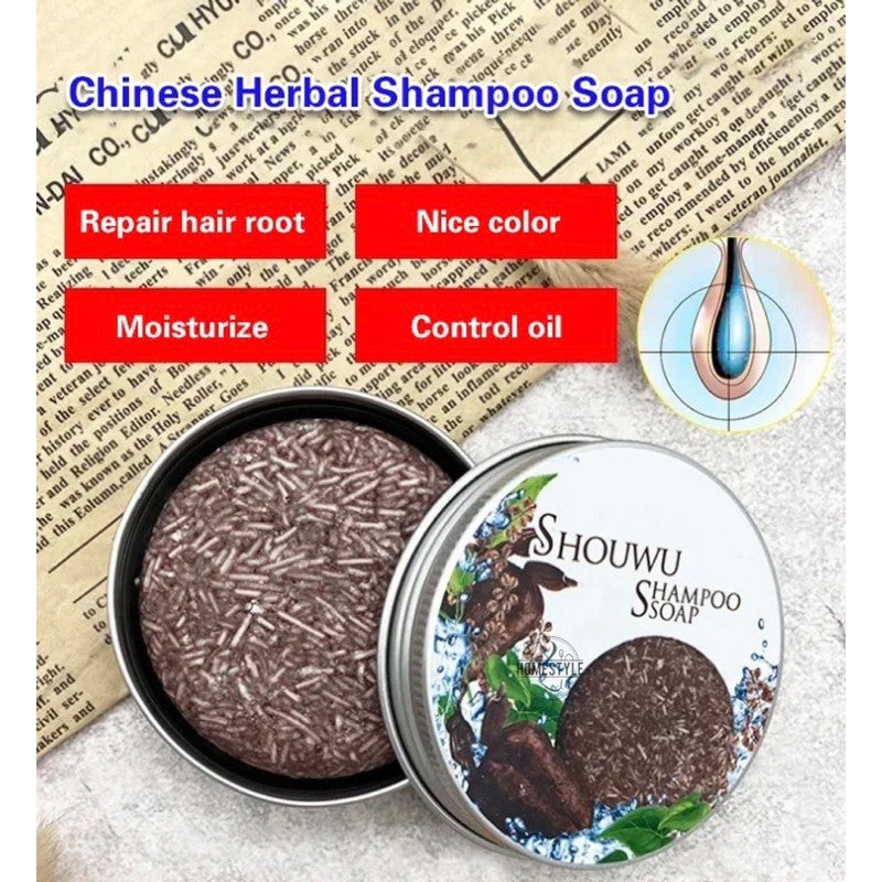Selangor Post Anti-hair loss shampoo soap He Shou Wu Hair Darkening Shampoo Soap