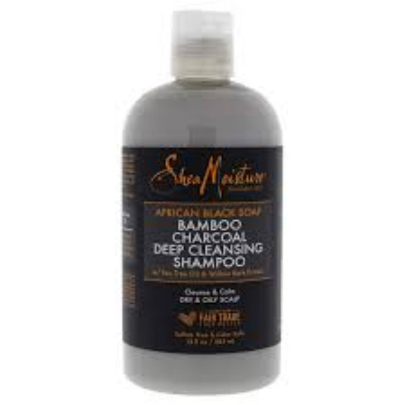 Shea Moisture African Black Soap Bamboo Charcoal Deep Cleansing Shampoo / Conditioner 384ml