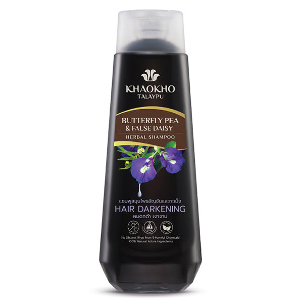 Khaokho Talaypu Butterfly Pea & False Daisy Herbal Shampoo✨Hair Darkening 330ml Thai