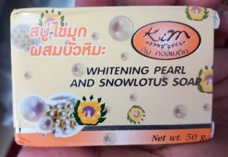 kim whitening pearl and snowlotus soap 50g