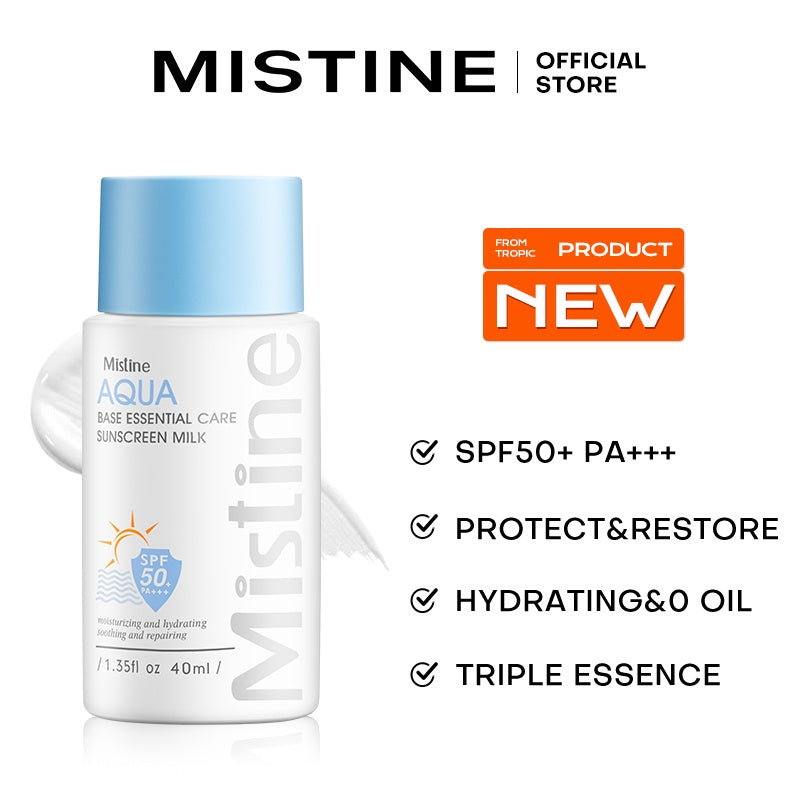 Mistine Sunscreen Facial And Body Suncream Sunblock SPF50+ PA+++ 40ml for Sensitive Skin