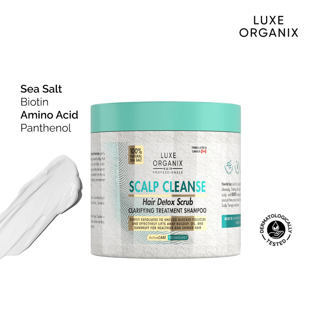 LUXE ORGANIX Scalp Cleanse Hair Detox Scrub Clarifying Treatment Shampoo 220g