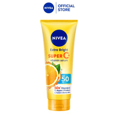 NIVEA Body Extra Bright Super C+ Vitamin Serum SPF50+++ / 320 ml / 180 ml / Body Lotion / Even Tone / Sun Care