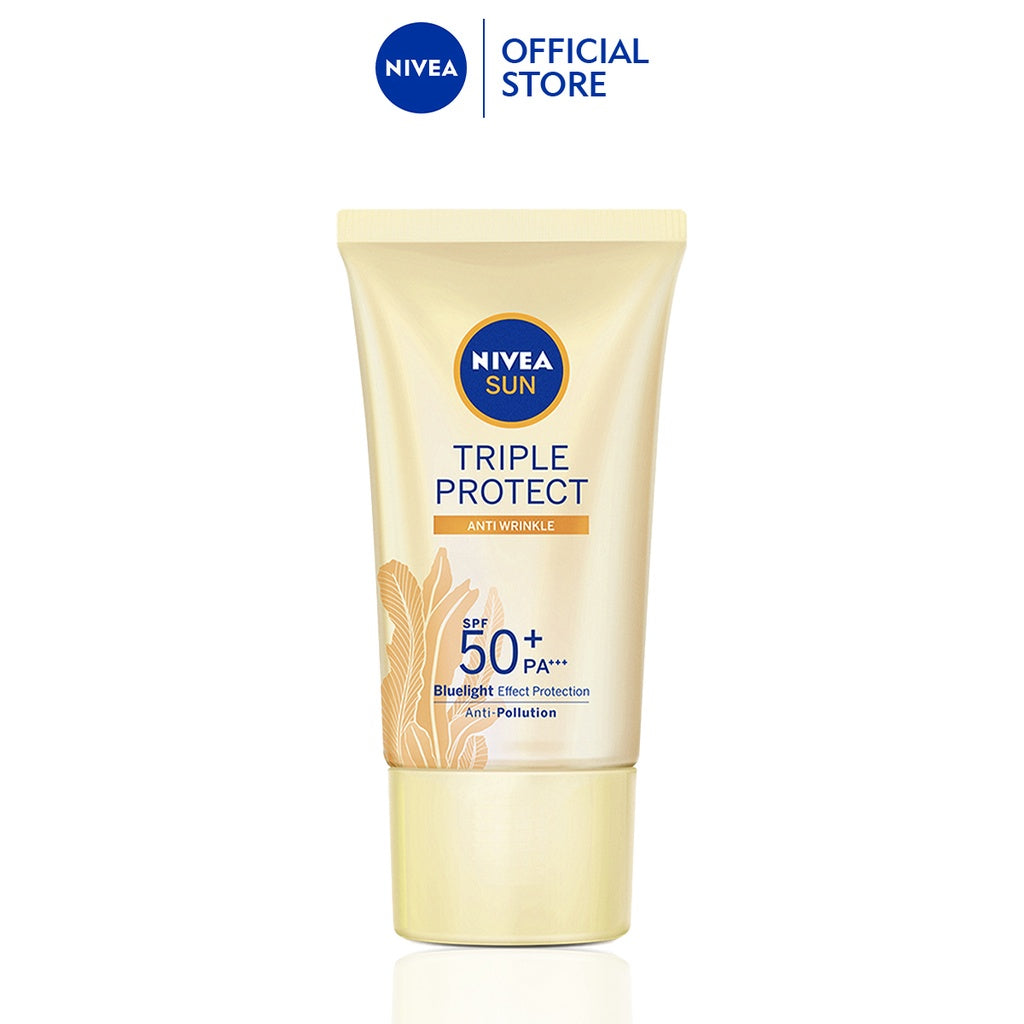 NIVEA Sun Triple Protect Anti Wrinkle SPF50 PA+++ 40 ml / Sun Care / Sunscreen / Sunblock / Blue Light / UVA UVB