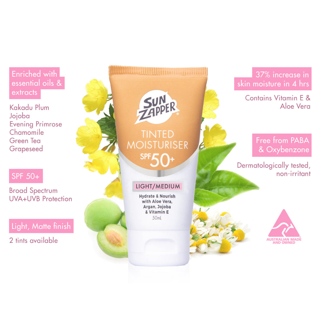 Sun Zapper Tinted Moisturizer SPF 50+ l UVA & UVB Protection l BB Cream l Tinted Sunblock l 50ml