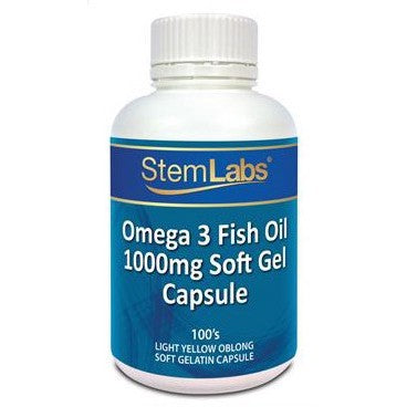 Stem Labs Omega 3 Fish Oil 1000mg - 100's
