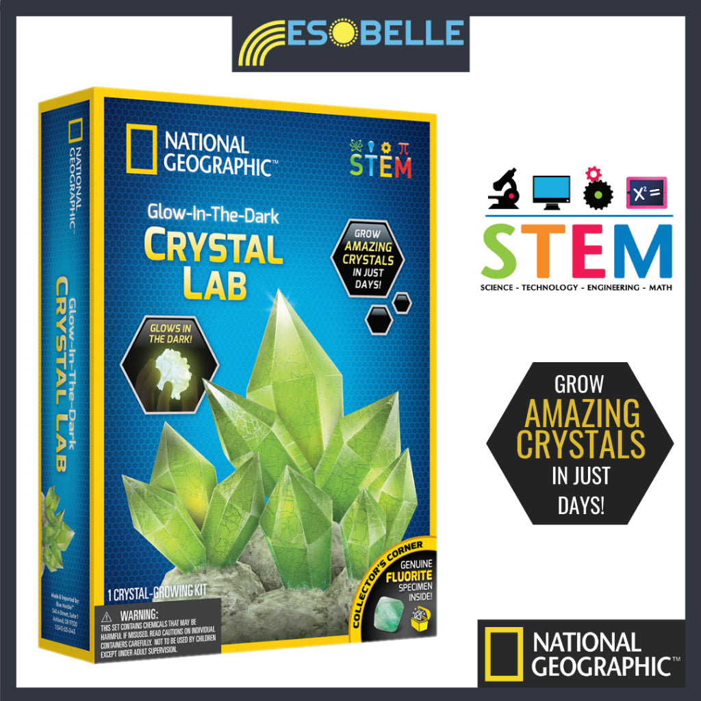 NATIONAL GEOGRAPHIC | Glow-In-The-Dark Crystal Lab | STEM Science Educational Toys For Boys Girls Kids