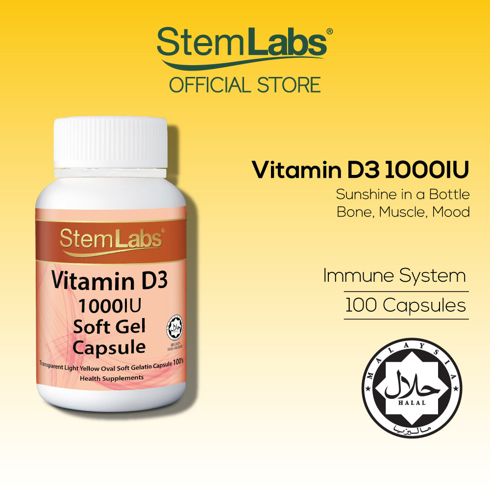 StemLabs Vitamin D3 1000IU 100's