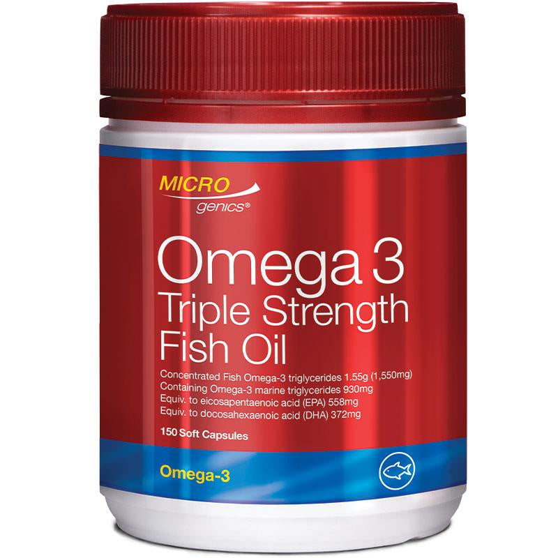 Microgenics Omega 3 Triple Strength Fish Oil 150 Capsules