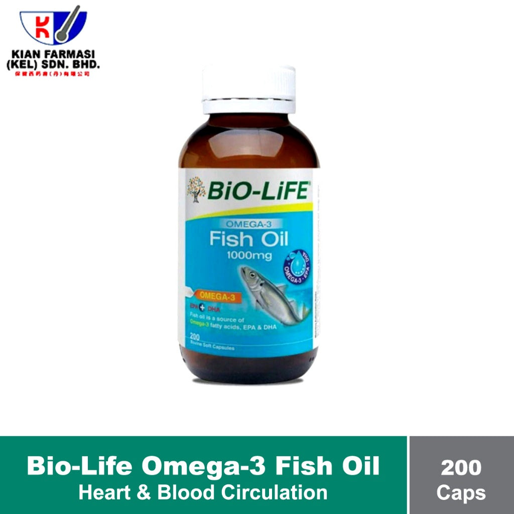 PROMO Bio-Life Omega-3 Fish Oil 1000mg 200's
